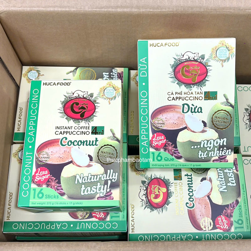 cà phê dừa hòa tan 4in1