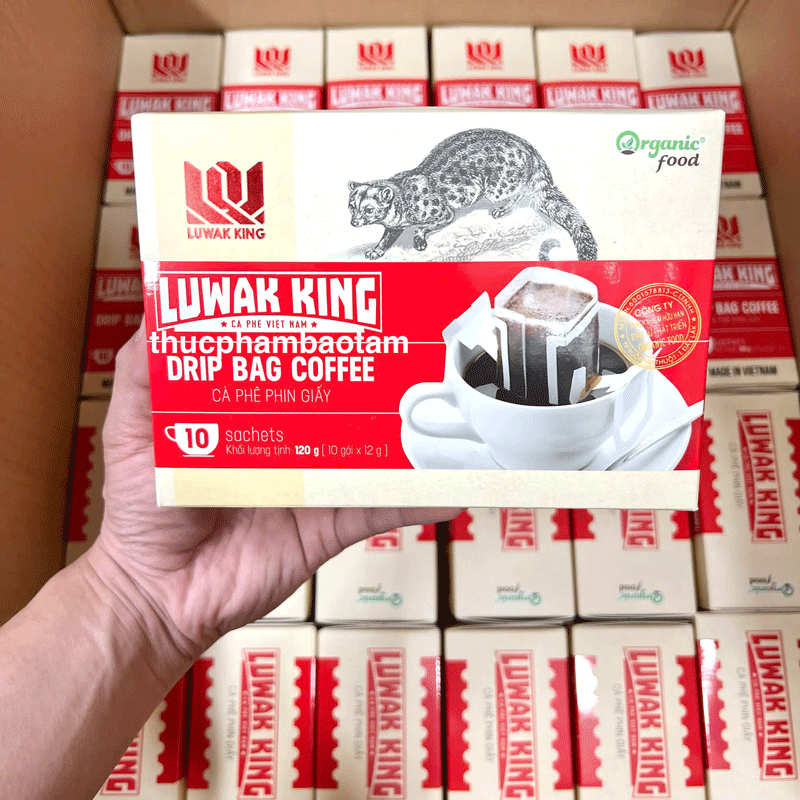 Cà Phê Phin Giấy (Cà Phê Túi Lọc) Luwak King 9 cà phê phin luwak king