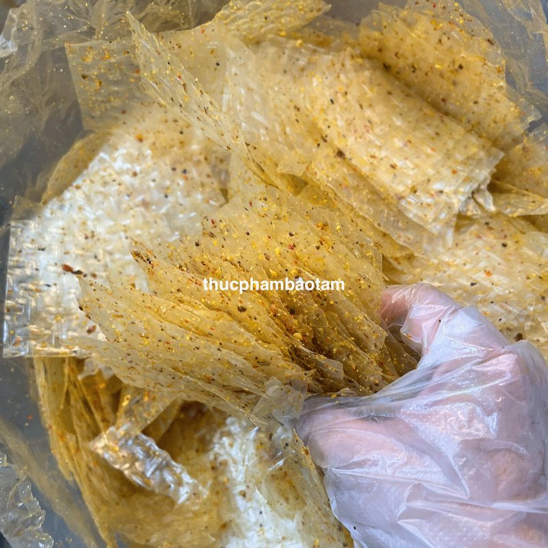 Bánh Tráng Muối Tỏi Xi Ke Cay 11 bánh tráng muối tỏi