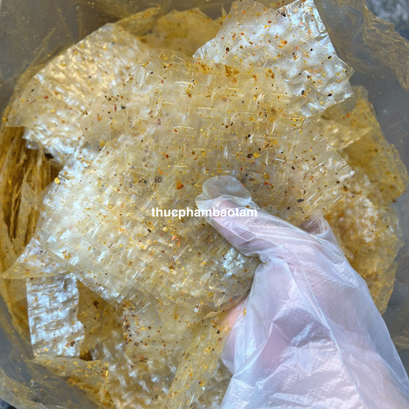 Bánh Tráng Muối Tỏi Xi Ke Cay 3 bánh tráng muối xì ke